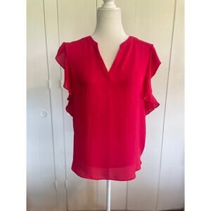 Banana Republic Size Small Women's Cap Sleeve‎ Blouse Pink